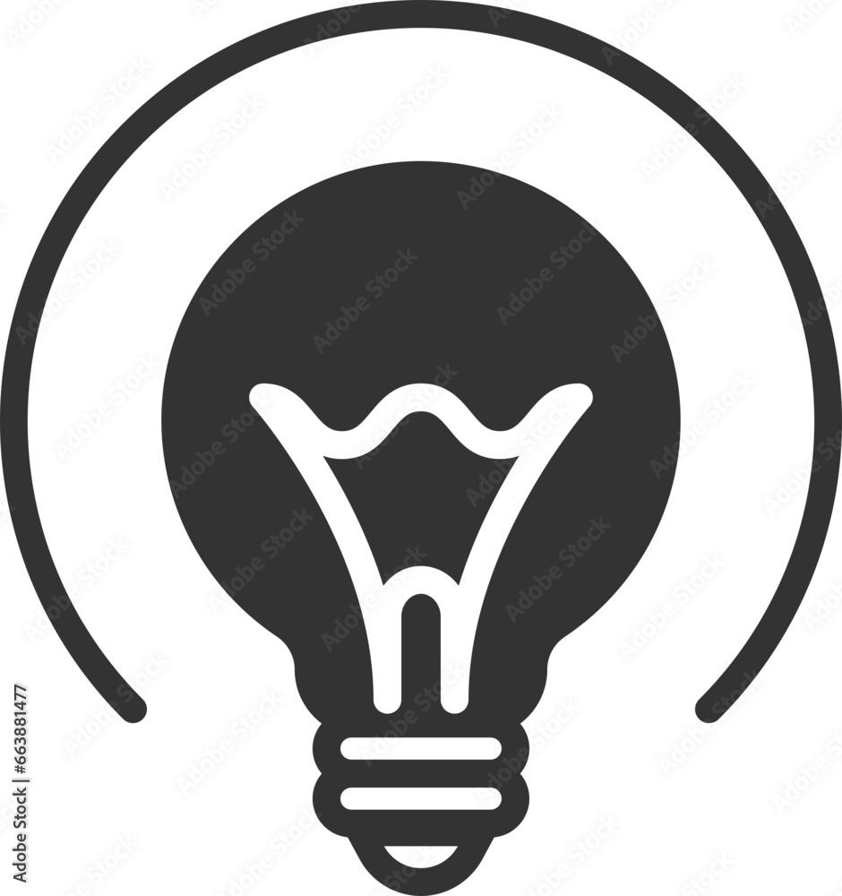 Poster light bulb icon vector. llightbulb idea logo concept. lamp electricity icons web design element. led