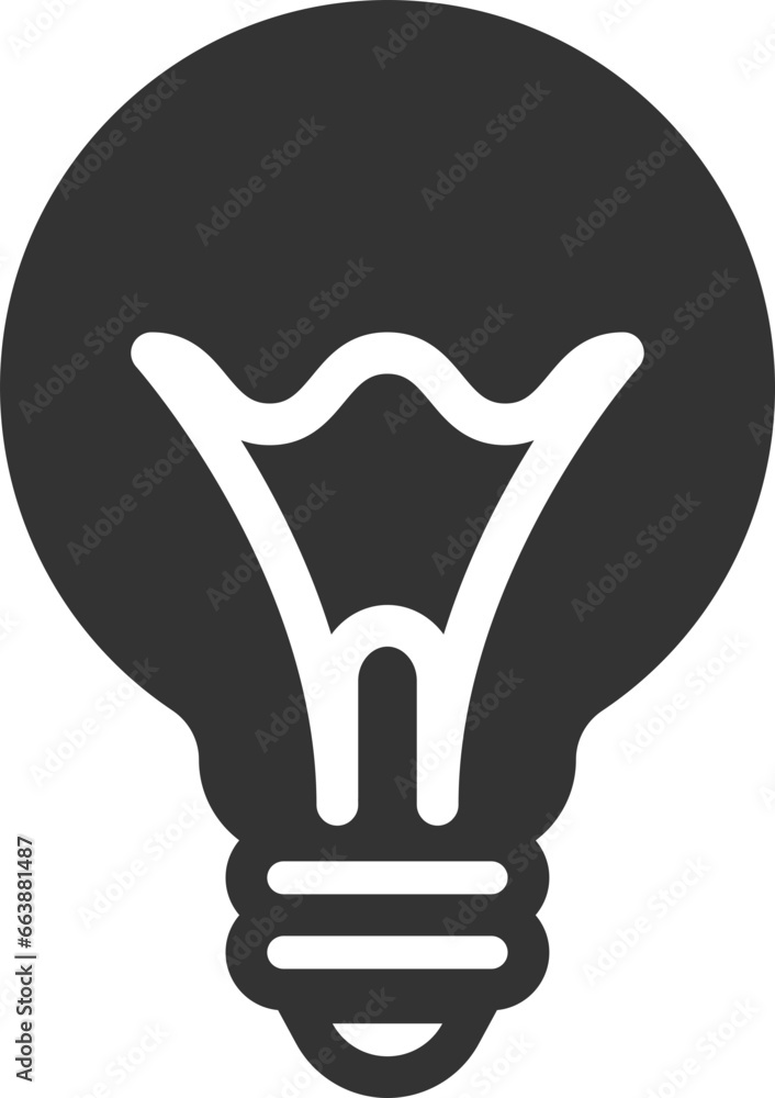 Poster light bulb icon vector. llightbulb idea logo concept. lamp electricity icons web design element. led