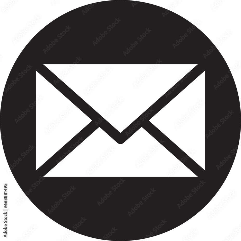 Poster mail icon vector sign. letter envelope symbol. message send to address illustration.