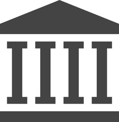 Government icon vector. Building construction symbol. Architecture residental design. Classic estate sign.