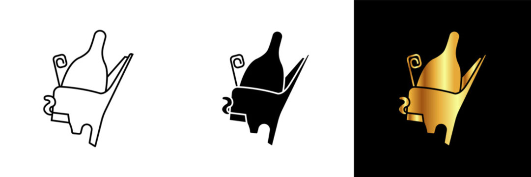 The Pschent Crown icon represents the ancient Egyptian double crown, a symbol of the unification of Upper and Lower Egypt.