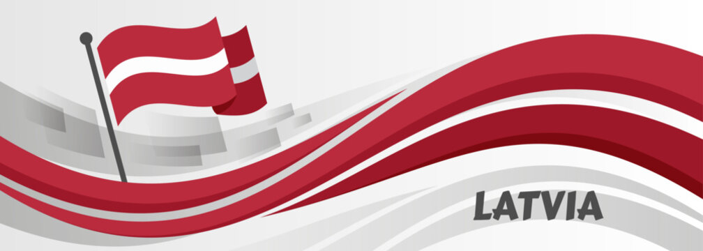 Flag of Latvia. Latvian Flag. Vector Flag Background. Stock Illustration