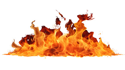 Fire on transparent background