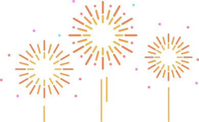 illustration of a fireworks