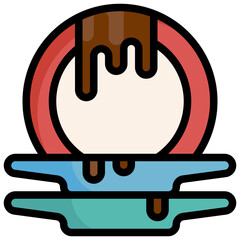 plates filled outline icon,linear,outline,graphic,illustration