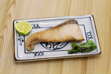 Salt-grilled Buri(Japanese amberjack)fillet, Japanese cuisine