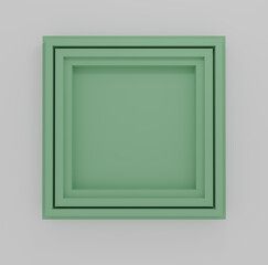 Frame on the wall.3d illustration. © neurostructure