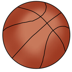 basketball isolated on white background