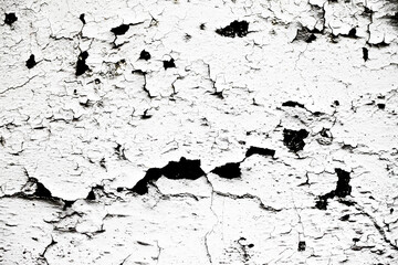 Black crack background. Scratched lines texture. White and black distressed grunge concrete wall...