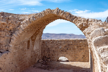 ancient Crusader Castle of Kerak, Jordan. The famous Crusader stronghold and later Mamluk fortress...