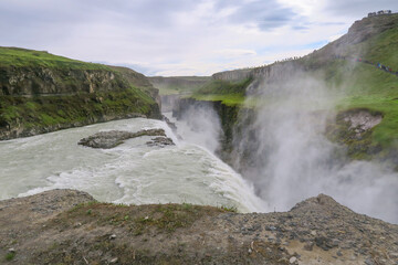 Fototapeta na wymiar Gull Foss waterfall in Iceland