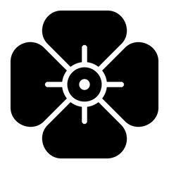 Obraz premium poppy glyph icon