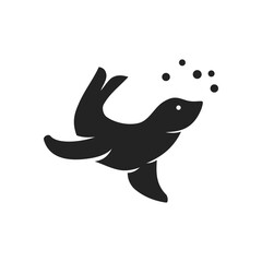 seal animal logo template Isolated. Brand Identity. Icon Abstract Vector graphic