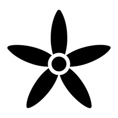 Obraz premium Pentas glyph icon