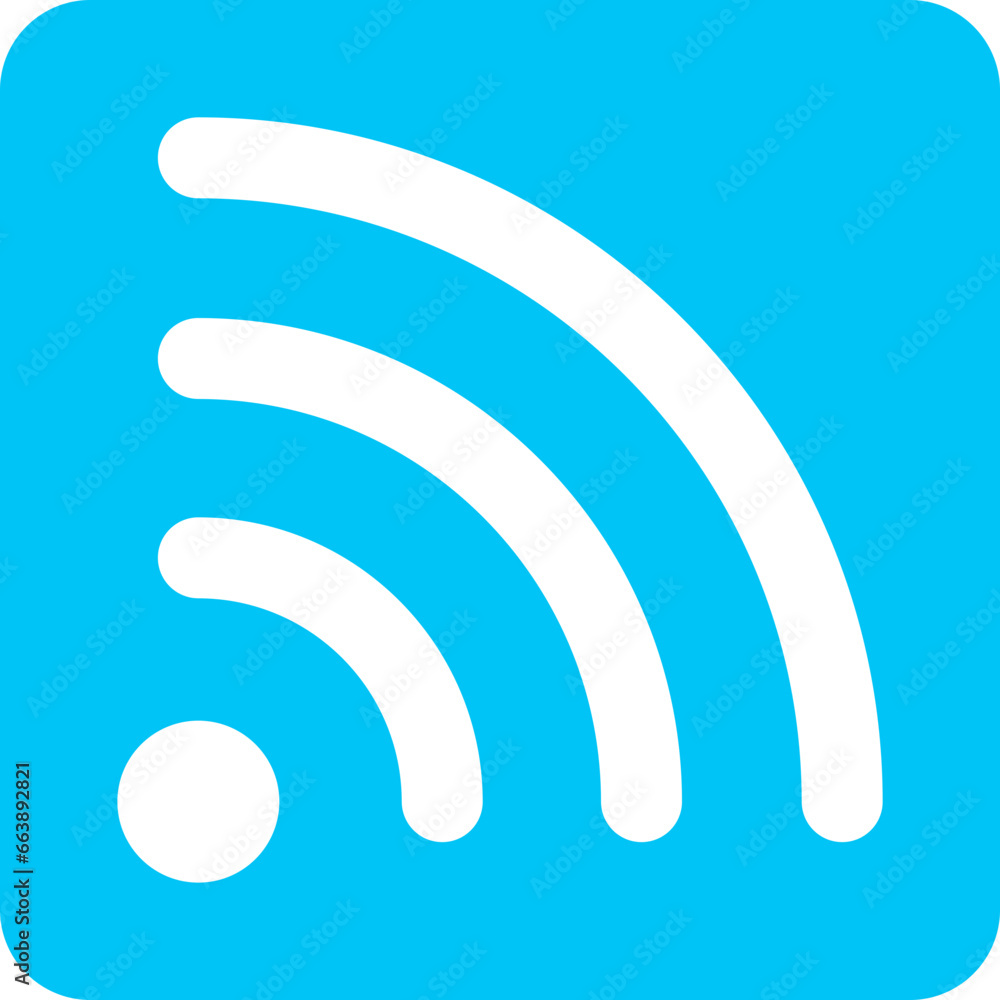 Poster free wi fi icon. connection zone wifi vector symbol. radio waves signal.