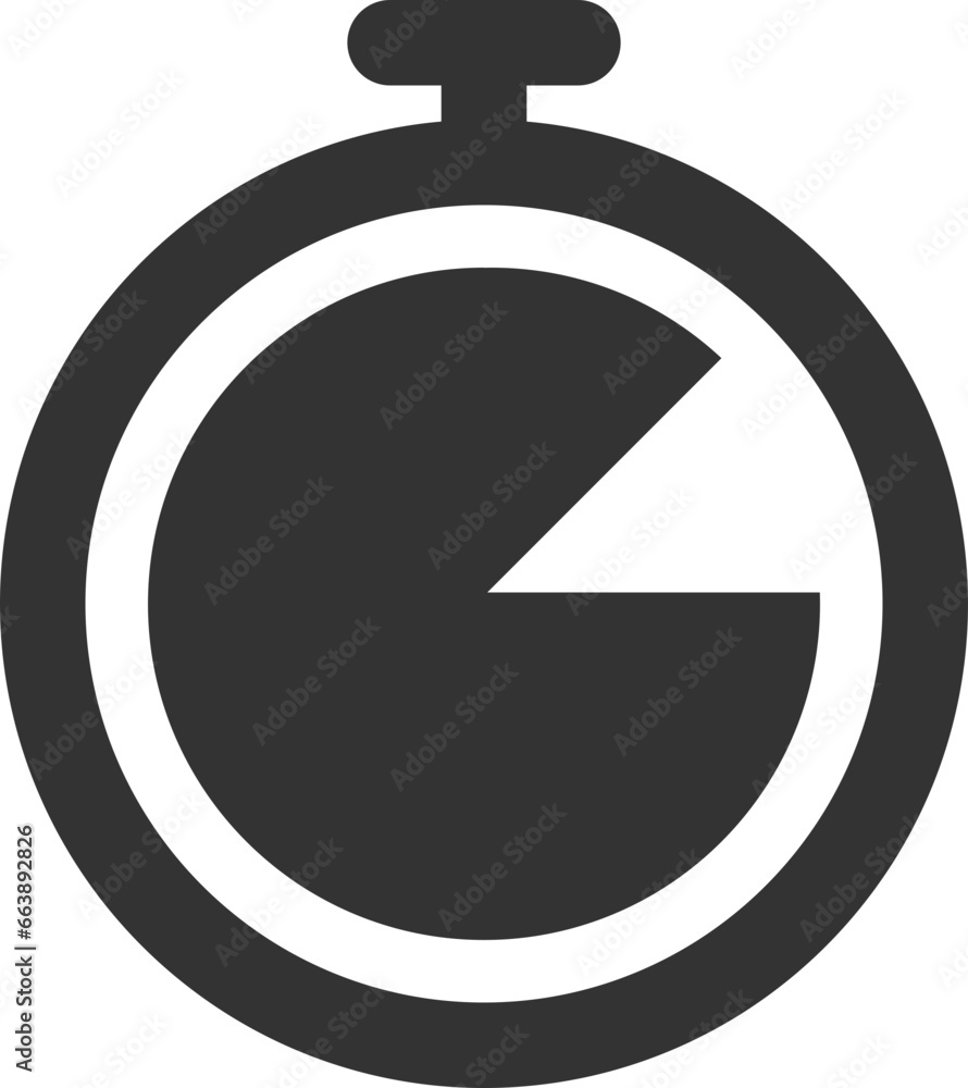 Poster timer icon. stop watch vector pictogram. stopwatch isolated on white background.