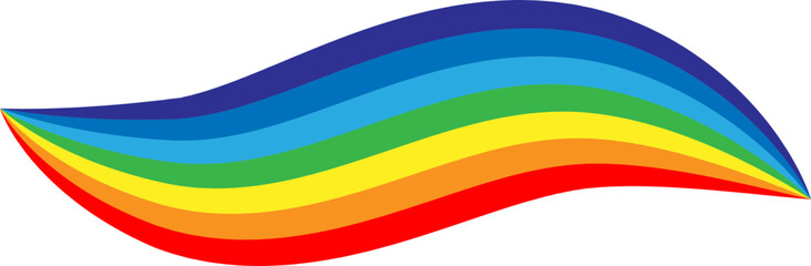 Rainbow vector illustration. Colorful abstract design. Color graphic symbol rain bow.