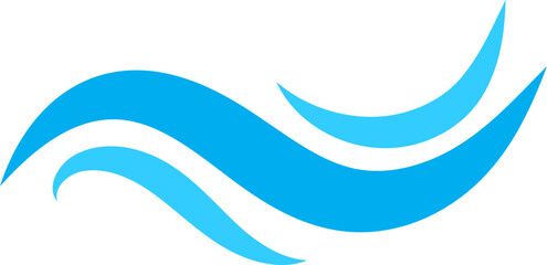 Waves vector design. Water wave icon. Wavy lines isolated.