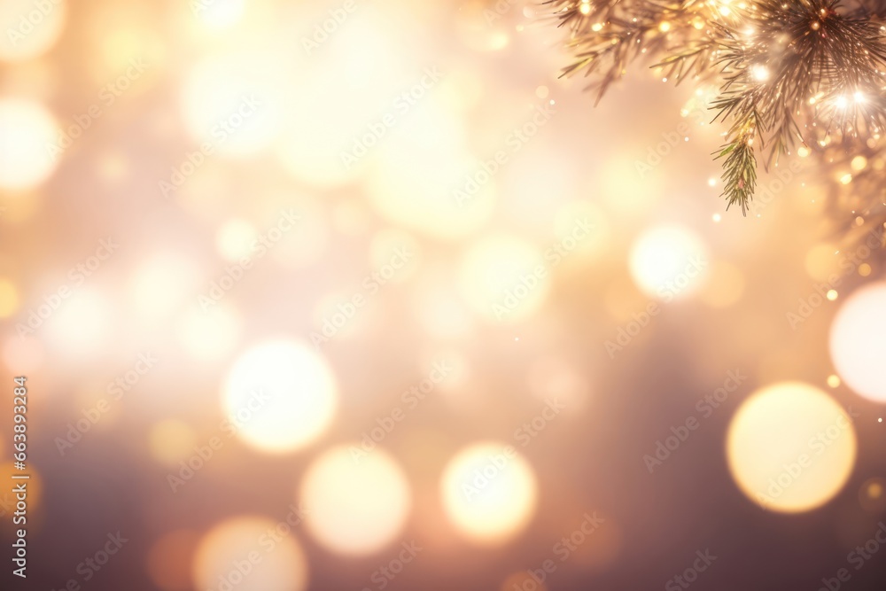 Aufkleber glowing particles abstract bokeh background. ai generative