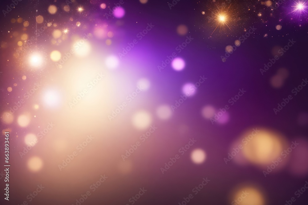 Poster space violet abstract bokeh background. ai generative