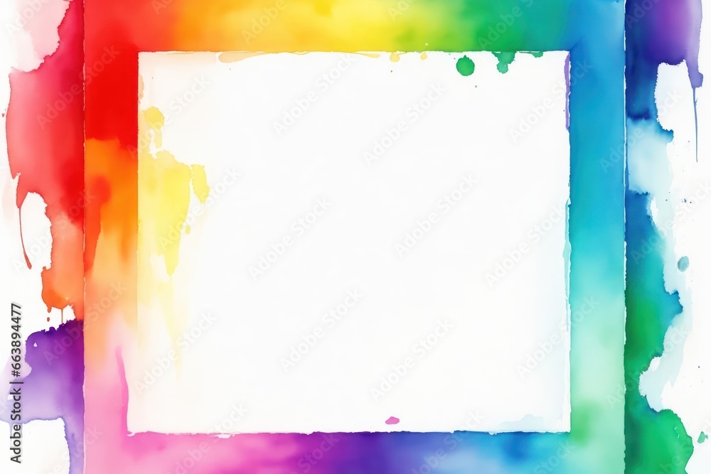 Poster frame sharp contrast painted color ink. ai generative