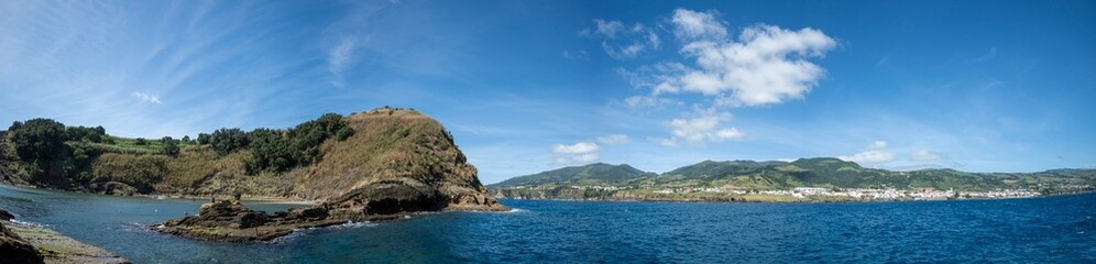 Panoramic view of Islet of Vila Franca do Campo in Azores