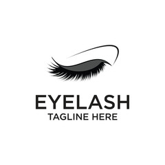 Eyelashes logo design unique concept Premium Vector