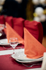 table setting in restaurant