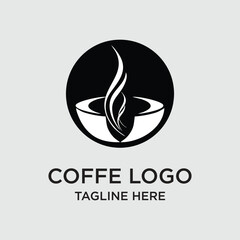 Coffee logo design simple concept Premium Vector