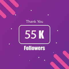 Thank you for 55k followers vector design.eps