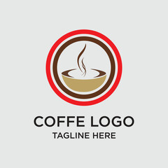 Coffee logo design simple concept Premium Vector