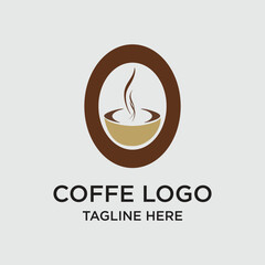 Coffee logo design simple concept Premium Vector
