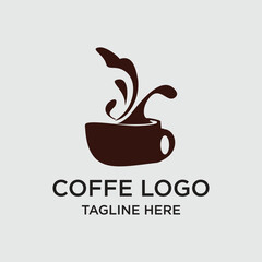 Coffee logo design simple concept Premium Vector