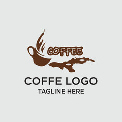 Coffee logo design simple concept Premium Vector
