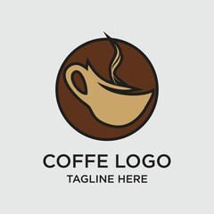 Coffee logo design simple concept Premium Vector