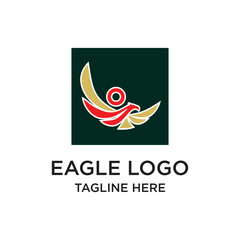 Eagle logo design unique concept Premium Vector