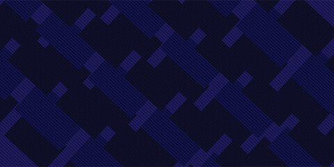 Geometric blue abstract background. Elongated box shape with stripes and light composition. Modern design. Vector illustration