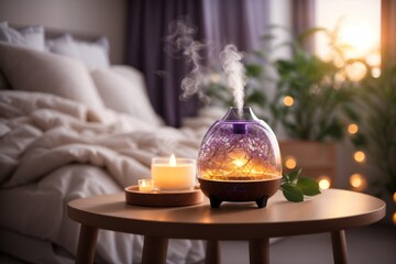 Concept aromatherapy Aroma diffuser. ai generative