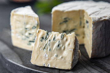 creamy blue cheese with intense flavor soft mold cheese delicious healthy eating cooking appetizer...