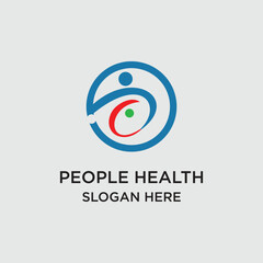 Obraz premium Healty logo design simple concept Premium Vector