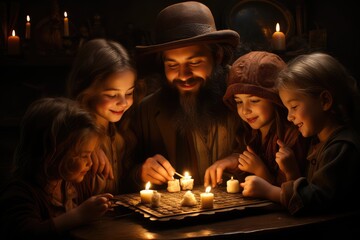 The Hanukkah Menorah Lighting