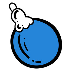 Christmas decoration toy. Vector illustration art.