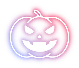 Set of Halloween neon