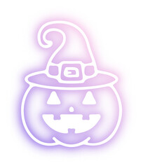 Set of Halloween neon