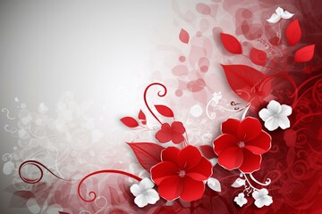 Beautiful floral Valentine's Day card background. Generative AI