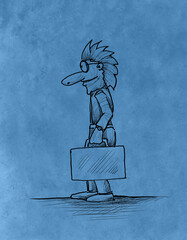 funny man, sketch - digital painting  © neurostructure