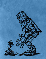 robot - digital painting © neurostructure