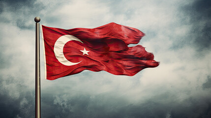 Textures of Turkish Flag