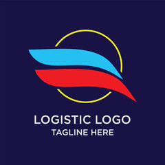 logistic Logo design simple concept Premium Vector - obrazy, fototapety, plakaty
