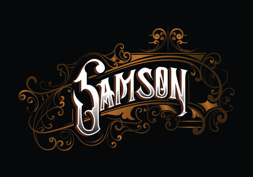 
SAMSON word lettering custom design